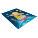 BAMBINO 42810 washing carpet Rocket, planets for children anti-slip - blue / brown 