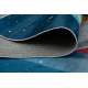 BAMBINO 42810 Waschteppich Rakete, Planeten für Kinder Anti-Rutsch - blau / braun 