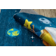 BAMBINO 42810 washing carpet Rocket, planets for children anti-slip - blue / brown 