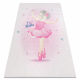 BAMBINO 42830 Waschteppich Ballerina für Kinder Anti-Rutsch - rosa