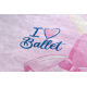 Tapis lavable BAMBINO 42830 Ballerine pour les enfants antidérapant - rose