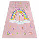 BAMBINO 41870 Waschteppich Ballerina, Regenbogen für Kinder Anti-Rutsch - rosa