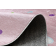 Tapis lavable BAMBINO 41870 Ballerine, arc-en-ciel pour les enfants antidérapant - rose