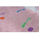 Tapis lavable BAMBINO 41870 Ballerine, arc-en-ciel pour les enfants antidérapant - rose