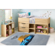 BAMBINO 41730 Waschteppich Auto, Rennen für Kinder Anti-Rutsch - grau / blau