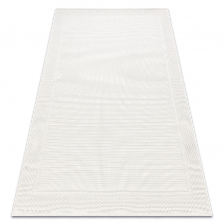 Tapis TIMO 5979 SIZAL extérieur cadre blanc - PRODUIT DE DEUXIÈME QUALITÉ