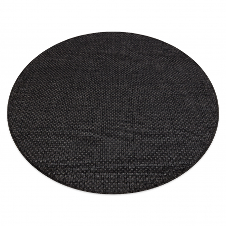 Carpet TIMO 0000 circle SISAL outdoor black - SECOND-RATE PRODUCT