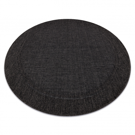 Teppich TIMO 5000 Kreis SISAL draussen schwarz - ZWEITKLASSIGES PRODUKT