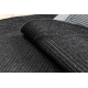 Teppich TIMO 5000 Kreis SISAL draussen schwarz - ZWEITKLASSIGES PRODUKT
