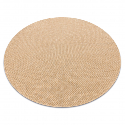 Teppich TIMO 6272 Kreis SISAL draussen dunkelbeige - ZWEITKLASSIGES PRODUKT