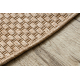 Teppich TIMO 6272 Kreis SISAL draussen dunkelbeige - ZWEITKLASSIGES PRODUKT