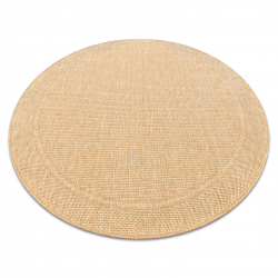 Teppich TIMO 5979 Kreis SISAL draussen dunkelbeige - ZWEITKLASSIGES PRODUKT