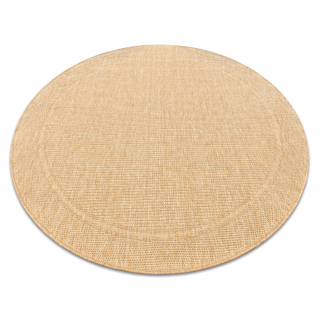 Carpet TIMO 5979 circle SISAL outdoor dark beige - SECOND-RATE PRODUCT