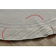 Teppich TIMO 5979 Kreis SISAL draussen Rahmen weiß - ZWEITKLASSIGES PRODUKT