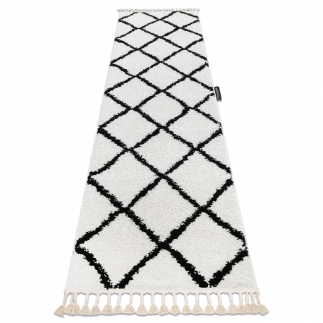 Килим, Доріжка BERBER CROSS білий - для кухні, передпокою, у коридор