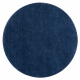 Modern washing carpet LINDO circle navy blue, anti-slip, shaggy - SECOND-RATE PRODUCT
