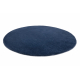 Modern washing carpet LINDO circle navy blue, anti-slip, shaggy - SECOND-RATE PRODUCT