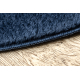 Tappeto da lavaggio moderno LINDO cerchio blu scuro, antiscivolo, a pelo lungo - PRODOTTO DI SECONDO GRADO