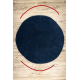 Modern washing carpet LINDO circle navy blue, anti-slip, shaggy - SECOND-RATE PRODUCT