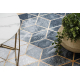 Tapis lavable ANDRE 1171 Cube, géométrique antidérapant - noir / or - PRODUIT DE DEUXIÈME QUALITÉ