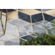Tapis lavable ANDRE 1171 Cube, géométrique antidérapant - noir / or - PRODUIT DE DEUXIÈME QUALITÉ