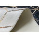Tapis lavable ANDRE 1171 Cube, géométrique antidérapant - noir / or - PRODUIT DE DEUXIÈME QUALITÉ