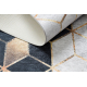 Tapis lavable ANDRE 1171 Cube, géométrique antidérapant - noir / or - PRODUIT DE DEUXIÈME QUALITÉ