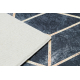 Tapis lavable ANDRE 1171 Cube, géométrique antidérapant - noir / or - PRODUIT DE DEUXIÈME QUALITÉ