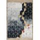 Tapis lavable ANDRE 1171 Cube, géométrique antidérapant - noir / or - PRODUIT DE DEUXIÈME QUALITÉ