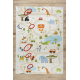 Alfombra lavable BAMBINO 1165 Zoo para niños antideslizante beige - PRODUCTO DE SEGUNDA CLASE