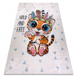BAMBINO 1960 washing carpet Tiger, Indian for children anti-slip - white - SECOND-RATE PRODUCT