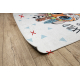 Tappeto lavabile BAMBINO 1960 Tigre, indiano per bambini antiscivolo - bianco - PRODOTTO DI SECONDO GRADO