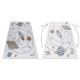 Carpet BONO 8288 Space, planets cream / anthracite - SECOND-RATE PRODUCT