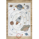 Carpet BONO 8288 Space, planets cream / anthracite - SECOND-RATE PRODUCT