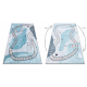 JUNIOR 52243.801 washing carpet Train tracks for children anti-slip blue - SECOND-RATE PRODUCT