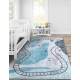 JUNIOR 52243.801 washing carpet Train tracks for children anti-slip blue - SECOND-RATE PRODUCT