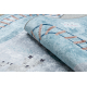 JUNIOR 52243.801 washing carpet Train tracks for children anti-slip blue - SECOND-RATE PRODUCT