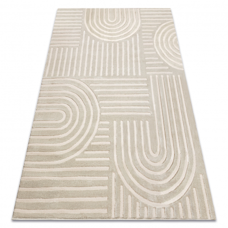 Paklājs BALANCE 1918 taupe - Ģeometriskais, strukturāls, glamour 