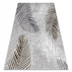 Tapis ALLURE 8752 Feuilles de palmier - Structurel, élégant, glamour gris / L'or