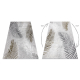 Carpet ALLURE 8752 Palm leaves - Structural, stylish, glamour grey / gold