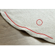 Carpet CASABLANCA PLUS circle cream One-colour, loop - SECOND-RATE PRODUCT