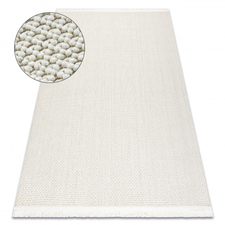 Teppich NANO FH92A Glatt, Schlinge, flach gewebt weiß - ZWEITKLASSIGES PRODUKT