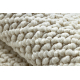 Teppich NANO FH92A Glatt, Schlinge, flach gewebt weiß - ZWEITKLASSIGES PRODUKT