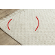 Vloerkleed NANO FH92A Enkele kleur, lus, platgeweven wit - TWEEDE-KLASSE PRODUCT