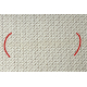 Teppich NANO FH92A Glatt, Schlinge, flach gewebt weiß - ZWEITKLASSIGES PRODUKT