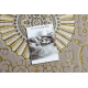 BLISS Z160AZ147 Teppich dunkelbeige / gold – Rahmen, griechisch, Exklusiv, strukturell - ZWEITKLASSIGES PRODUKT