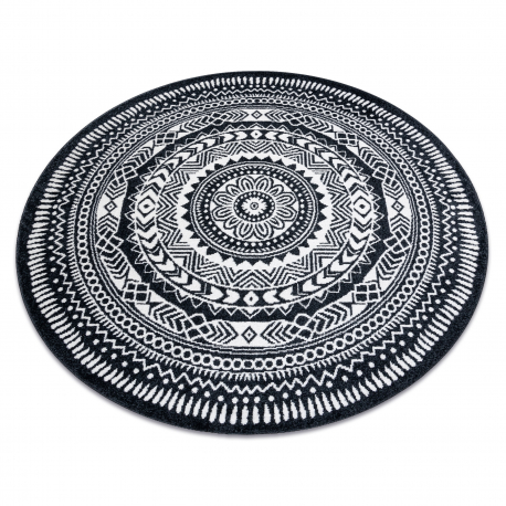 Dywan FUN Napkin serweta koło - czarny - 2 GATUNEK