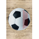 Tapis cercle lavable BAMBINO 2139 - football pour les enfants antidérapant - noir / blanc - PRODUIT DE DEUXIÈME QUALITÉ