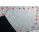 Tapis cercle lavable BAMBINO 2139 - football pour les enfants antidérapant - noir / blanc - PRODUIT DE DEUXIÈME QUALITÉ