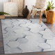 ANDRE 1180 washing carpet Honeycomb, hexagon 3D anti-slip - grey - SECOND-RATE PRODUCT